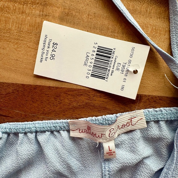 Light Blue Ruffle Tank Top - Picture 2 of 2